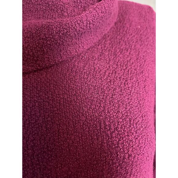 Margaret Winters Burgundy Cowl Neck Sweater XS Oversized Lagenlook Crunchy Luxe - Picture 4 of 6